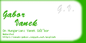 gabor vanek business card